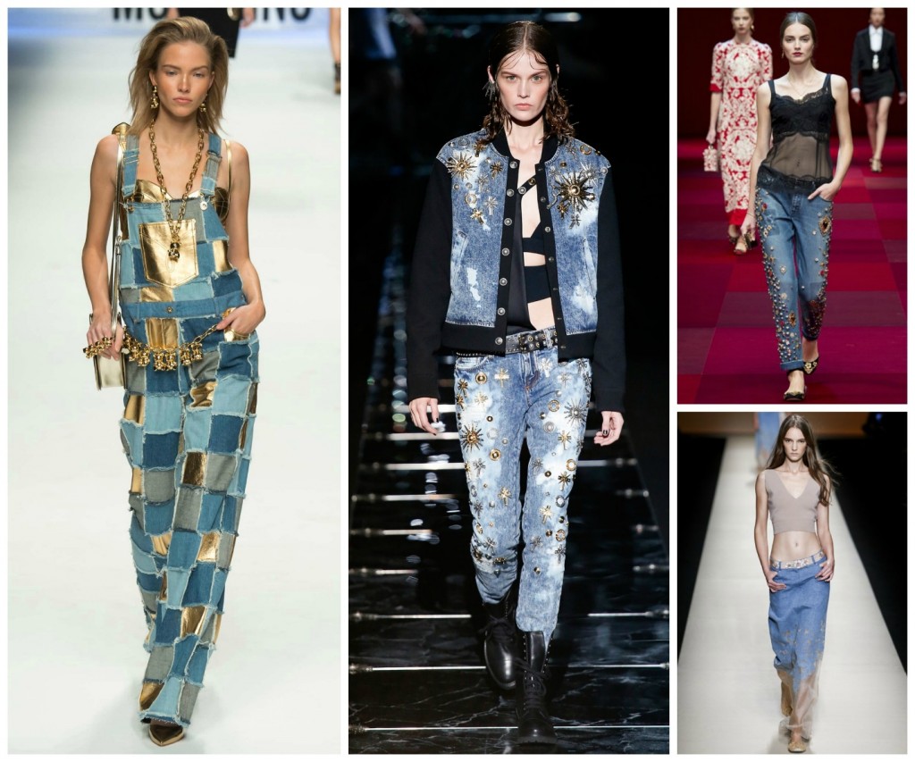denim looks from the runway