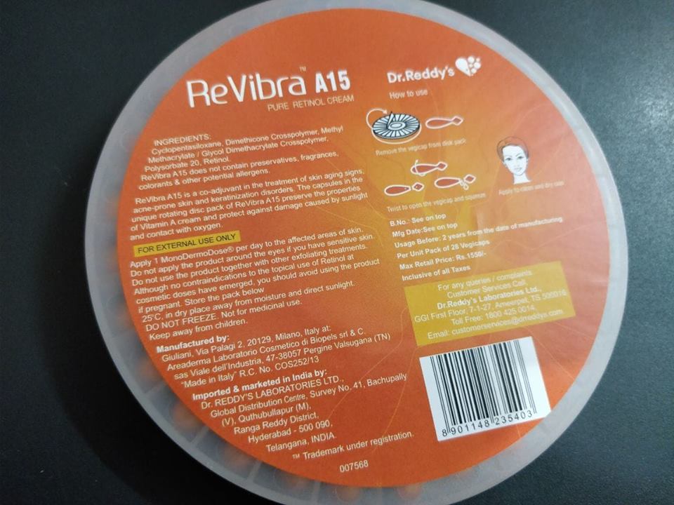 Dr. Reddy’s Revibra A15 Pure Retinol Cream Review