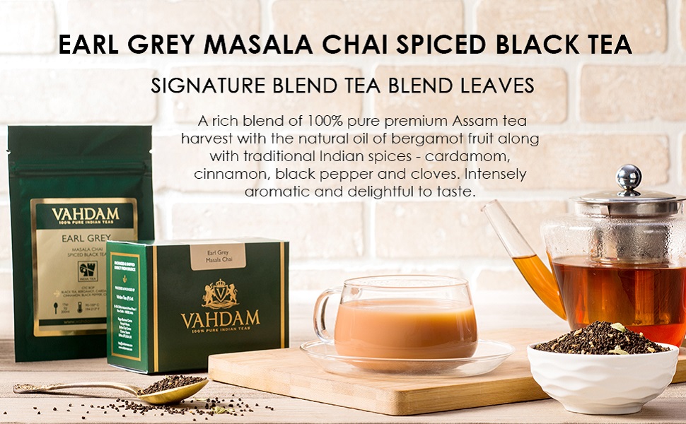 vahdam tea - earl grey masala spiced black tea